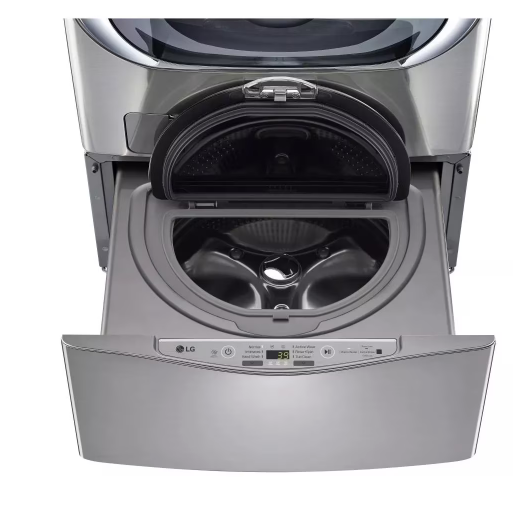 LG - SideKick 1.0 Cu. Ft. High-Efficiency Smart Top Load Pedestal Washer with 3-Motion Technology