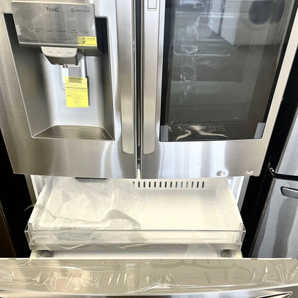 Clearance LG 24 Cu. Ft. French Door-in-Door Counter-Depth Smart Refrigerator with Craft Ice and InstaView - Stainless steel
