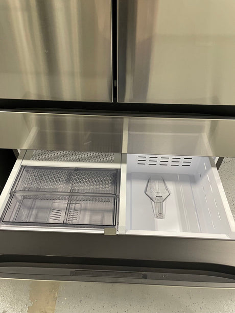 Samsung Bespoke 23 cu. ft. 4-Door French Door Smart Refrigerator with Beverage Center in Stainless Steel, Counter Depth