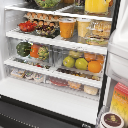 GE 23.6 Cu Ft French-Door Refrigerator – Space-Saving Icemaker & Turbo Cooling