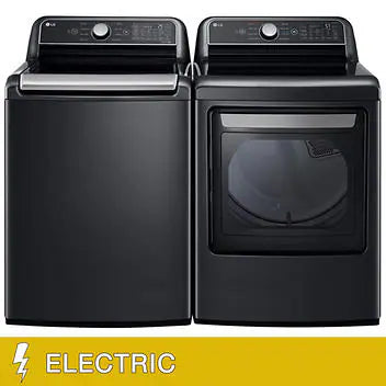 LG 5.5 cu. ft. Mega Capacity Top Load Washer with TurboWash3D Technology and 7.3 cu. ft. Ultra Large Capacity ELECTRIC Dryer with EasyLoad Door