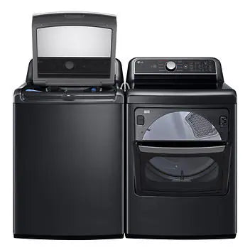 LG 5.5 cu. ft. Mega Capacity Top Load Washer with TurboWash3D Technology and 7.3 cu. ft. Ultra Large Capacity ELECTRIC Dryer with EasyLoad Door