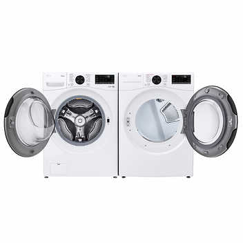 LG 4.5 cu. ft. Front Load Washer with TurboWash 360 and 7.4 cu. ft. Dryer with TurboSteam and Built-In Intelligence