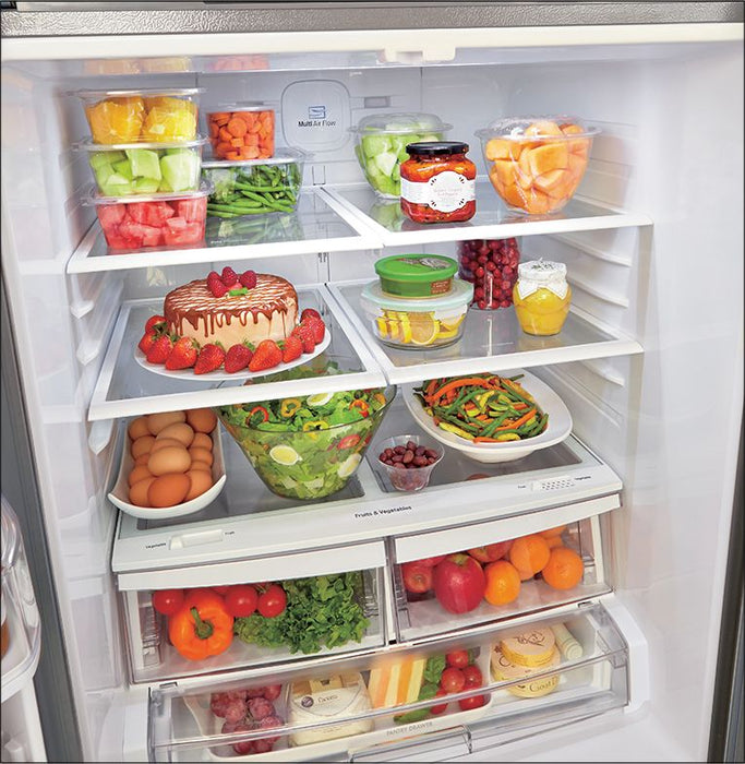LG - 21.6 Cu. Ft. French Door Refrigerator - Stainless steel