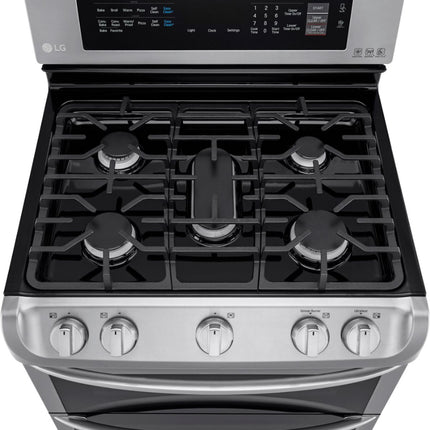 6.9 Cu. Ft. Self-Cleaning Freestanding Double Oven Gas Range with ProBake Convection - Stainless steel
