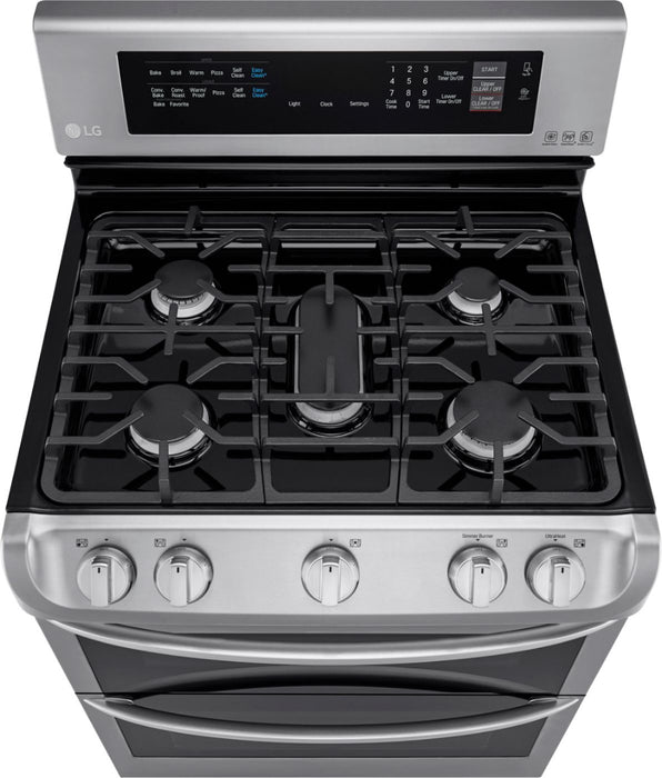 6.9 Cu. Ft. Self-Cleaning Freestanding Double Oven Gas Range with ProBake Convection - Stainless steel