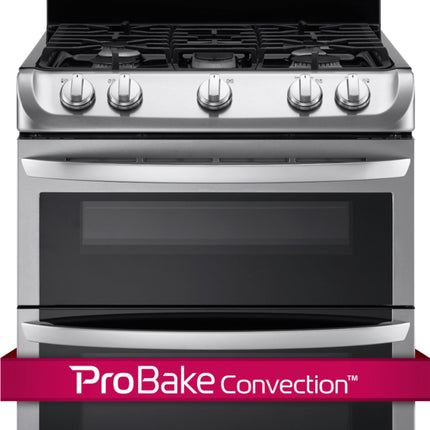 6.9 Cu. Ft. Self-Cleaning Freestanding Double Oven Gas Range with ProBake Convection - Stainless steel