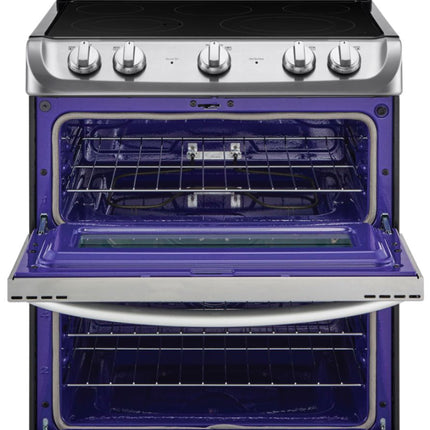 7.3 Cu. Ft. Freestanding Double Oven Electric Range with Self-Cleaning and ProBake Convection - Stainless steel