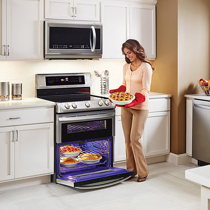 7.3 Cu. Ft. Freestanding Double Oven Electric Range with Self-Cleaning and ProBake Convection - Stainless steel