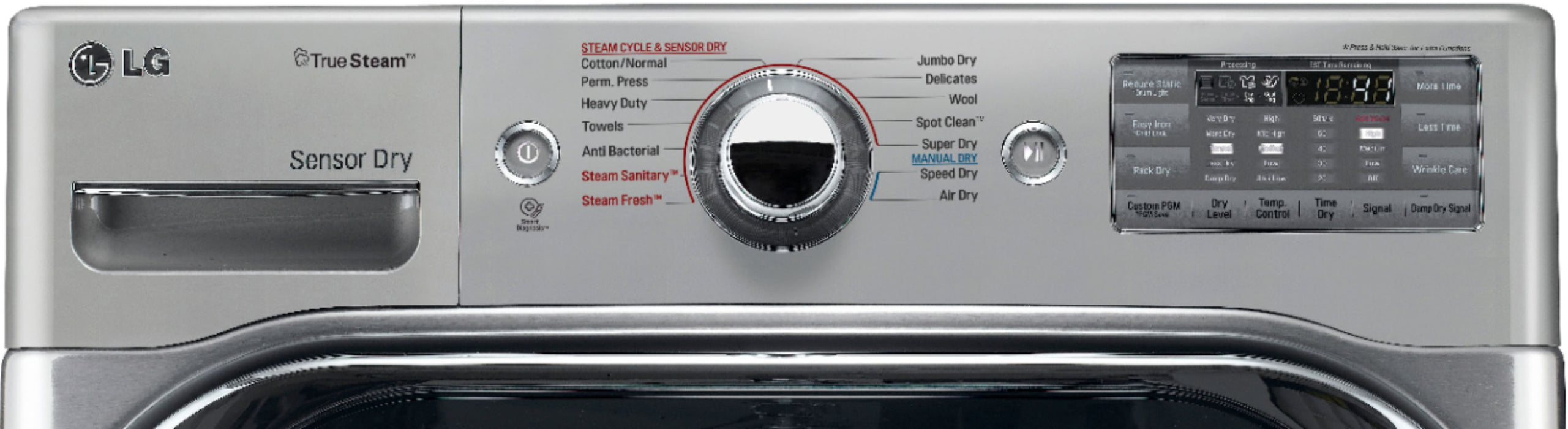 LG - 9.0 Cu. Ft. Electric Dryer with Steam and Sensor Dry