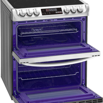 LG - 7.3 Cu. Ft. Smart Slide-In Double Oven Electric True Convection Range with EasyClean and 3-in-1 Element