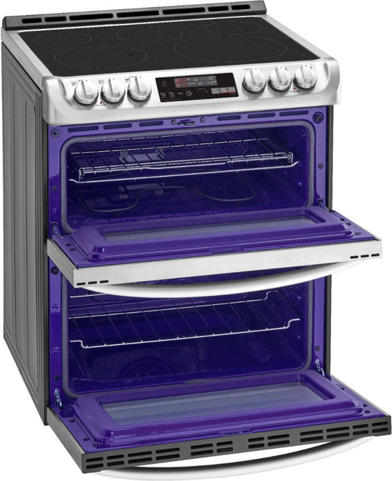 LG - 7.3 Cu. Ft. Smart Slide-In Double Oven Electric True Convection Range with EasyClean and 3-in-1 Element