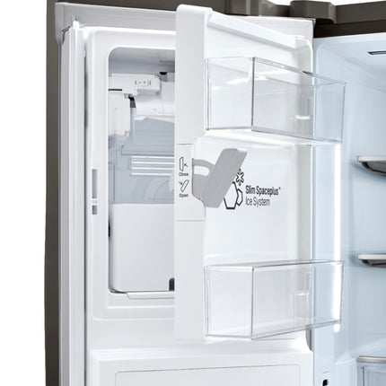 LG - 29.7 Cu. Ft. French Door-in-Door Smart Refrigerator with Craft Ice and InstaView - Black stainless steel