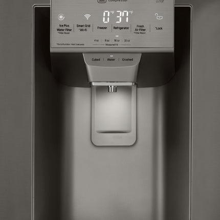LG - 29.7 Cu. Ft. French Door-in-Door Smart Refrigerator with Craft Ice and InstaView - Black stainless steel