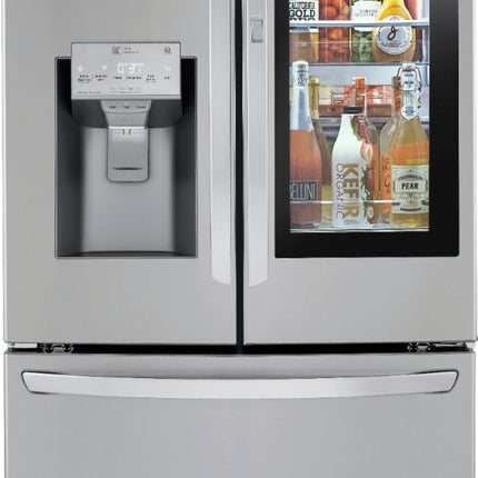 Clearance LG 24 Cu. Ft. French Door-in-Door Counter-Depth Smart Refrigerator with Craft Ice and InstaView - Stainless steel