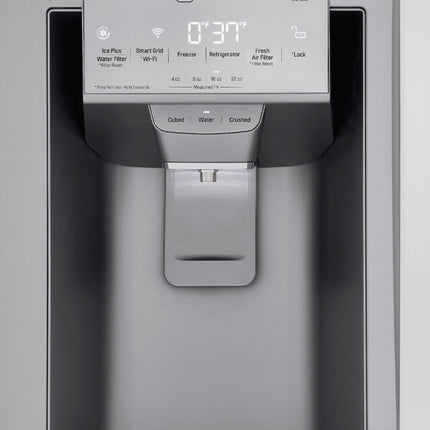 Clearance LG 24 Cu. Ft. French Door-in-Door Counter-Depth Smart Refrigerator with Craft Ice and InstaView - Stainless steel