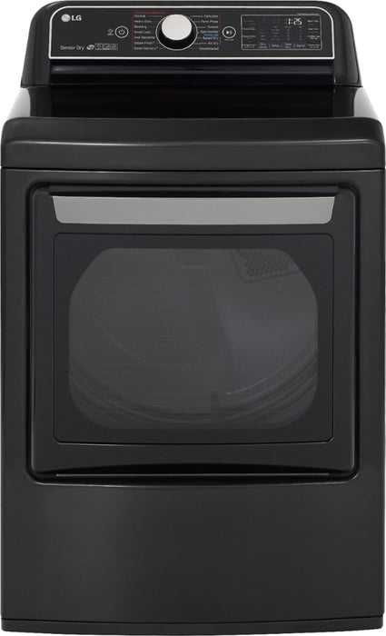 7.3 Cu. Ft. Smart Electric or Gas Dryer with Steam and Sensor Dry - Black steel
