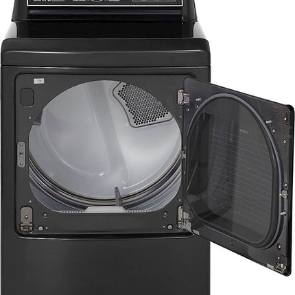7.3 Cu. Ft. Smart Electric or Gas Dryer with Steam and Sensor Dry - Black steel
