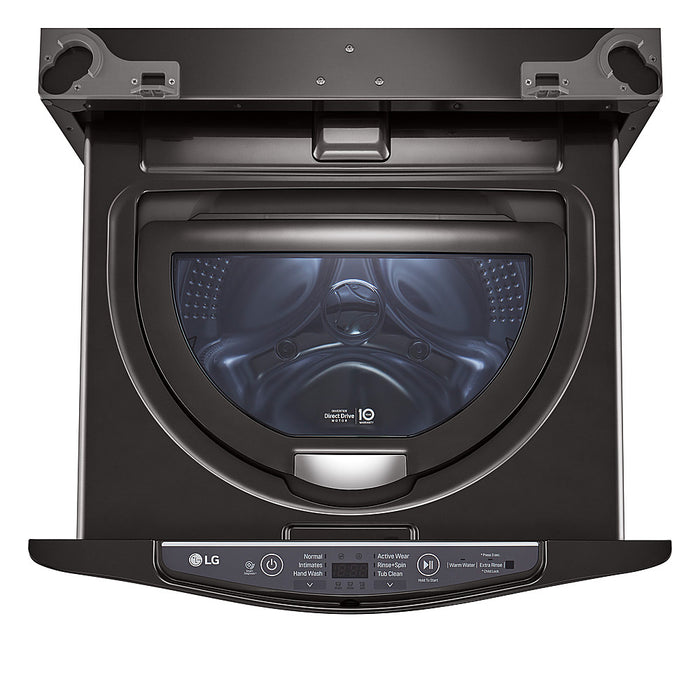 LG - SideKick 1.0 Cu. Ft. High-Efficiency Smart Top Load Pedestal Wash ...