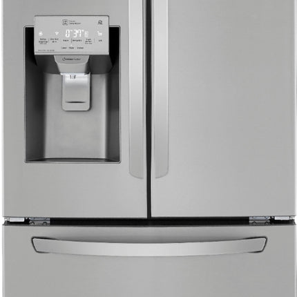 25 Cu. Ft. French Door Smart Refrigerator with External Tall Ice and Water - Stainless steel