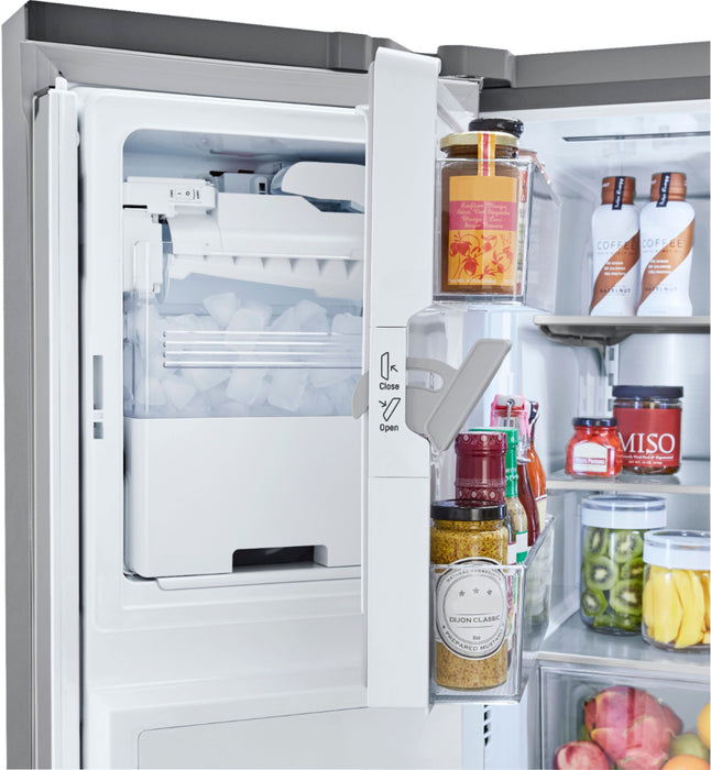 25 Cu. Ft. French Door Smart Refrigerator with External Tall Ice and Water - Stainless steel