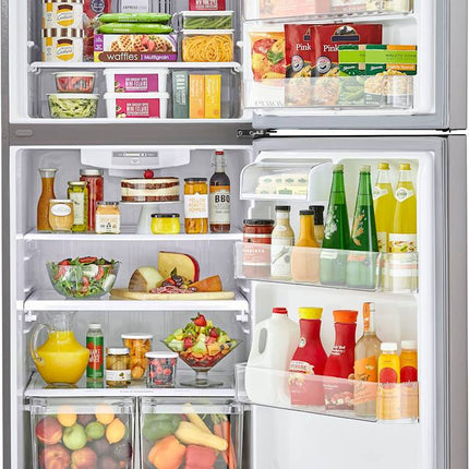 $399 PICKUP!! 20.2 Cu. Ft. Top-Freezer Refrigerator - Stainless steel