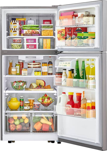 $399 PICKUP!! 20.2 Cu. Ft. Top-Freezer Refrigerator - Stainless steel