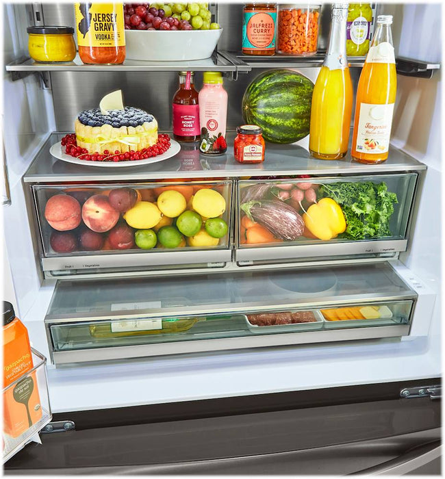 Clearance LG 24 Cu. Ft. French Door Counter-Depth Smart Refrigerator with Craft Ice
