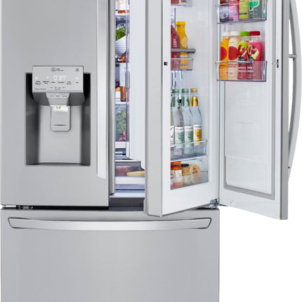 24 Cu. Ft. French Door-in-Door Counter-Depth Smart Refrigerator with Craft Ice - Stainless steel