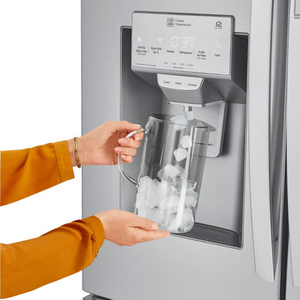 24 Cu. Ft. French Door-in-Door Counter-Depth Smart Refrigerator with Craft Ice - Stainless steel