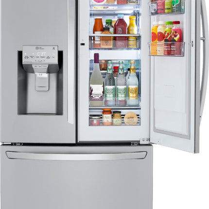24 Cu. Ft. French Door-in-Door Counter-Depth Smart Refrigerator with Craft Ice - Stainless steel