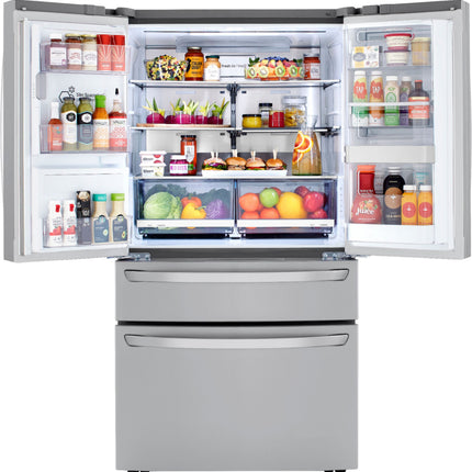 23 Cu. Ft. 4-Door French Door Counter-Depth Refrigerator with Door-in-Door and Craft Ice