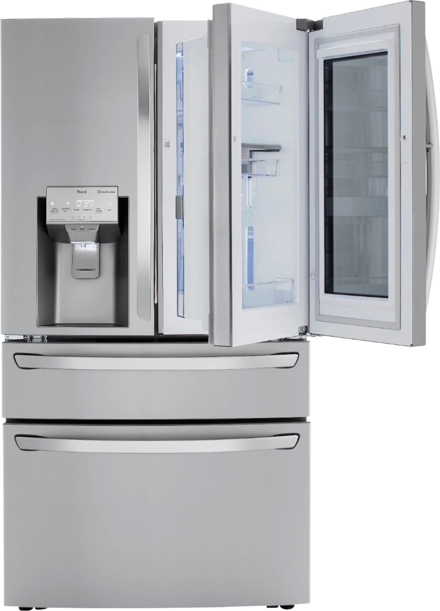 23 Cu. Ft. 4-Door French Door Counter-Depth Refrigerator with InstaView Door-in-Door and Craft Ice