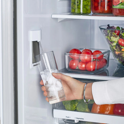 23 Cu. Ft. 4-Door French Door Counter-Depth Refrigerator with Double Freezer and Internal Water Dispenser - Stainless steel