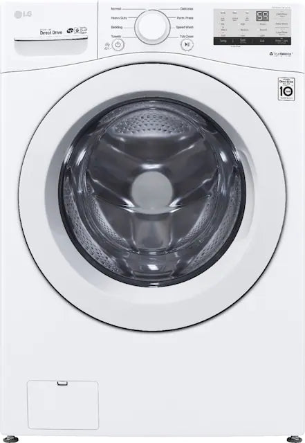LG - 4.5 Cu. Ft. High Efficiency Stackable Front-Load Washer with 6Motion Technology - White