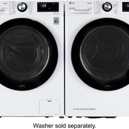 Clearance 2.4 cu.ft. Smart wi-fi Enabled Compact Front Load Washer and 4.2 cu.ft Electric Dryer with Dual Inverter HeatPump