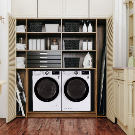 Clearance 2.4 cu.ft. Smart wi-fi Enabled Compact Front Load Washer and 4.2 cu.ft Electric Dryer with Dual Inverter HeatPump