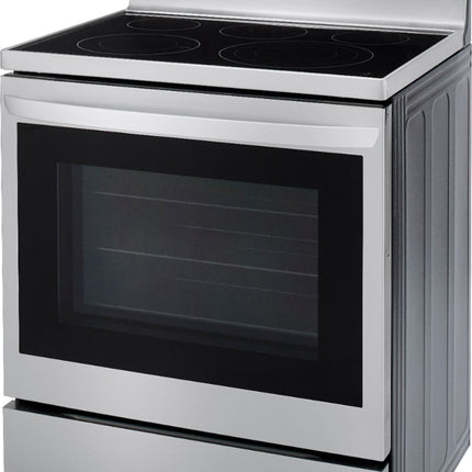 6.3 Cu. Ft. Smart Freestanding Electric Convection Range with EasyClean, Air Fry and InstaView WideView Window - Stainless steel