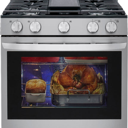 LG - 5.8 Cu. Ft. Freestanding Gas True Convection Range with EasyClean, InstaView and AirFry