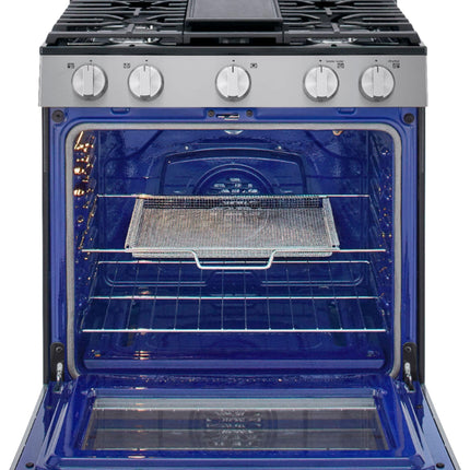 LG - 5.8 Cu. Ft. Freestanding Gas True Convection Range with EasyClean, InstaView and AirFry
