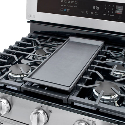 LG - 5.8 Cu. Ft. Freestanding Gas True Convection Range with EasyClean, InstaView and AirFry