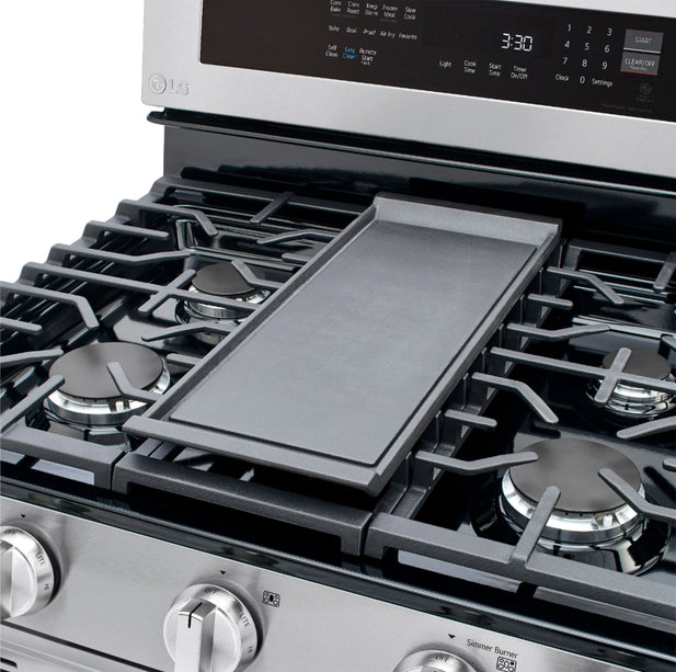LG - 5.8 Cu. Ft. Freestanding Gas True Convection Range with EasyClean, InstaView and AirFry