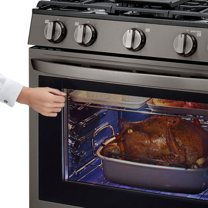 5.8 Cu. Ft. Smart Freestanding Gas True Convection Range with EasyClean, WideView Window and AirFry