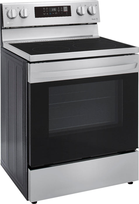 6.3 Cu. Ft. Smart Freestanding Electric Convection Range with EasyClean, Air Fry and InstaView - Stainless steel