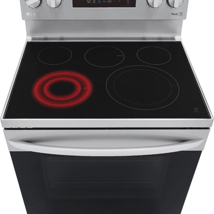 6.3 Cu. Ft. Smart Freestanding Electric Convection Range with EasyClean, Air Fry and InstaView - Stainless steel