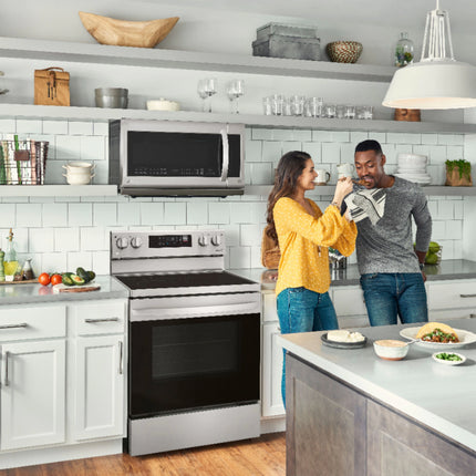 6.3 Cu. Ft. Smart Freestanding Electric Convection Range with EasyClean, Air Fry and InstaView - Stainless steel