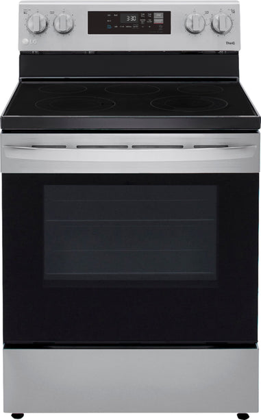 6.3 Cu. Ft. Smart Freestanding Electric Range with EasyClean and WideView Window - Stainless steel
