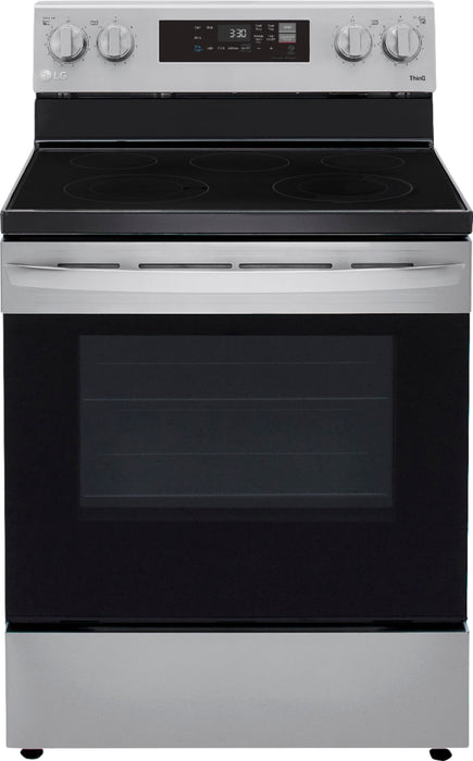 6.3 Cu. Ft. Smart Freestanding Electric Range with EasyClean and WideView Window - Stainless steel