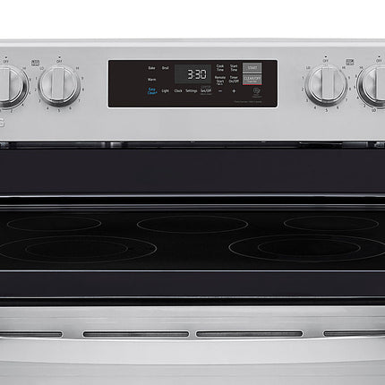 6.3 Cu. Ft. Smart Freestanding Electric Range with EasyClean and WideView Window - Stainless steel