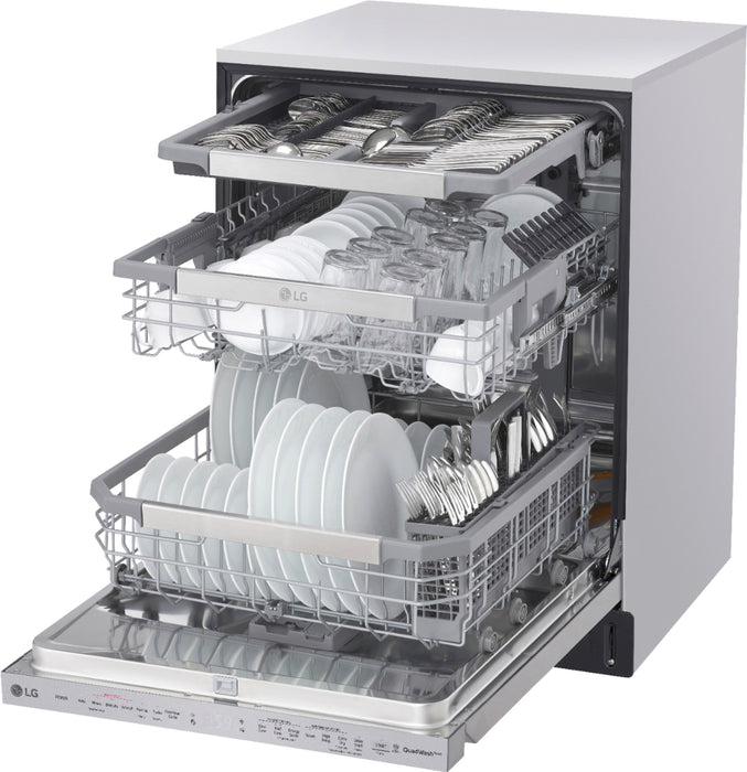 24" Top Control Smart Built-In Stainless Steel Tub Dishwasher with 3rd Rack, QuadWash and 44db